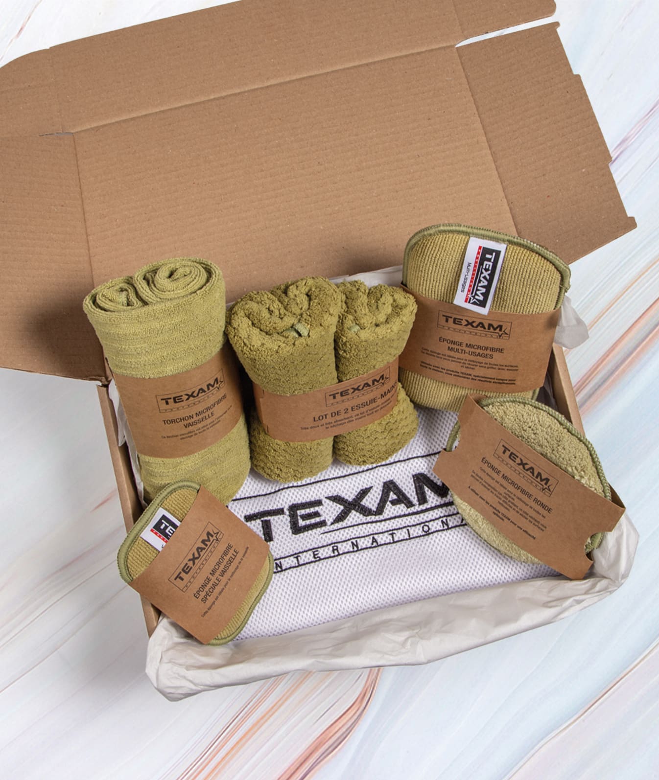 kit microfibres vert olive